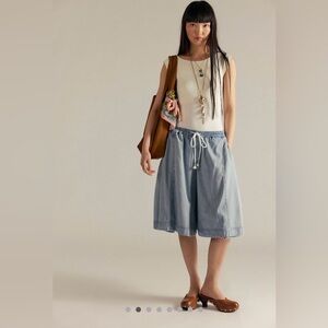 NWT FREE PEOPLE WE THE FREE DISTANT LOVER CULOTTE JEANS